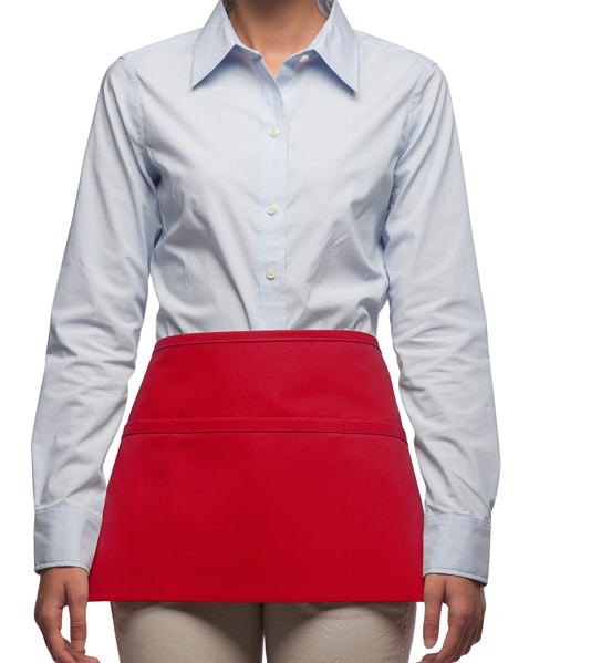 Adult Red Short Waist Aprons